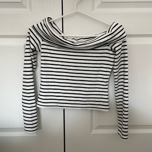 Derek lam 10 Crosby striped off the shoulder top